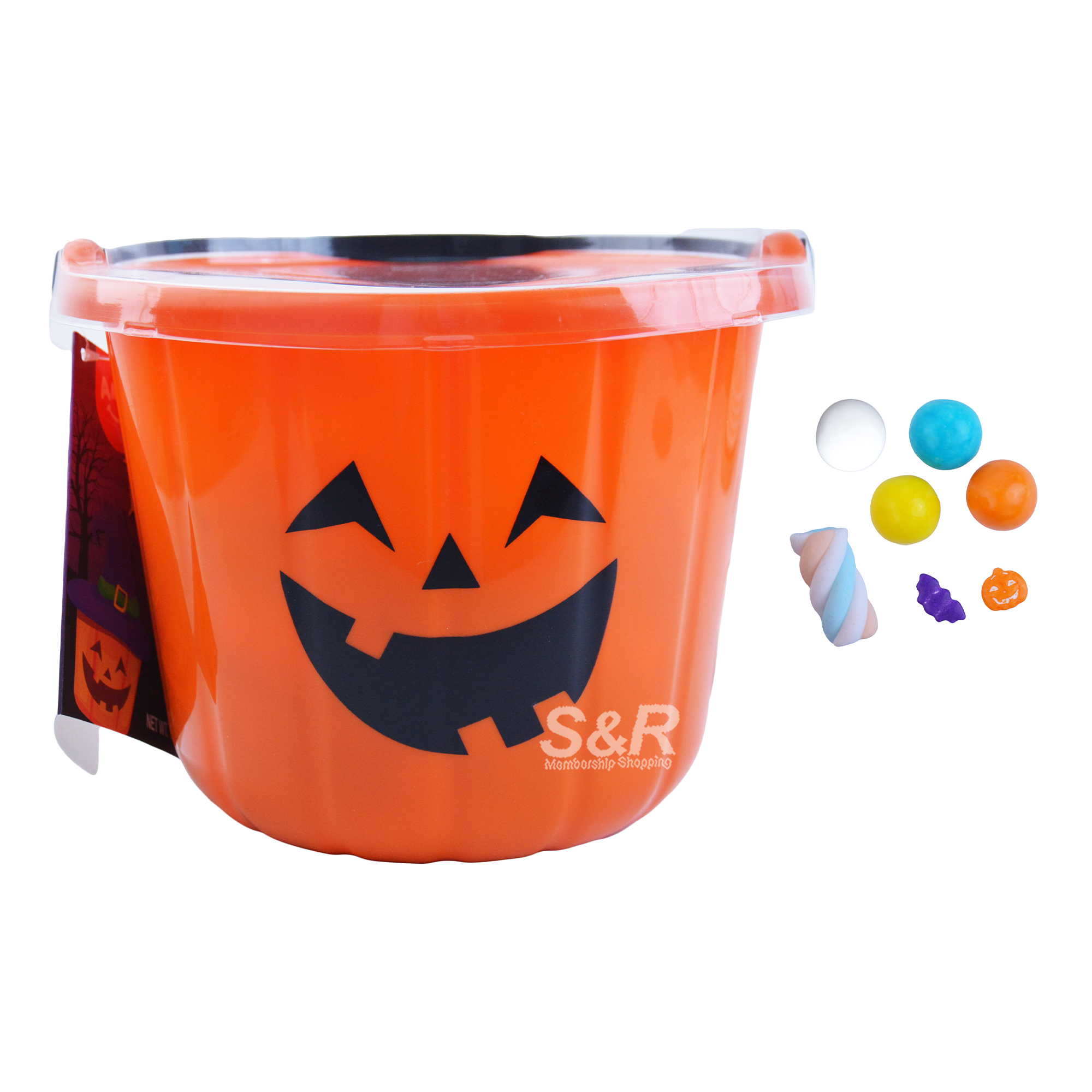 Amos Pumpkin Bucket with Mix Candy 500g Amos Pumpkin Bucket with Mix Candy 500g